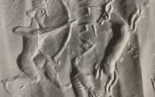 Royal archer hunting gazelle (antelope)