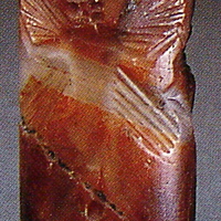 Winged hero grasping winged hybride creature on either side