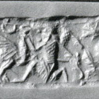 Hero fighting ostrich