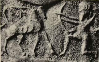 Archer hunting bull